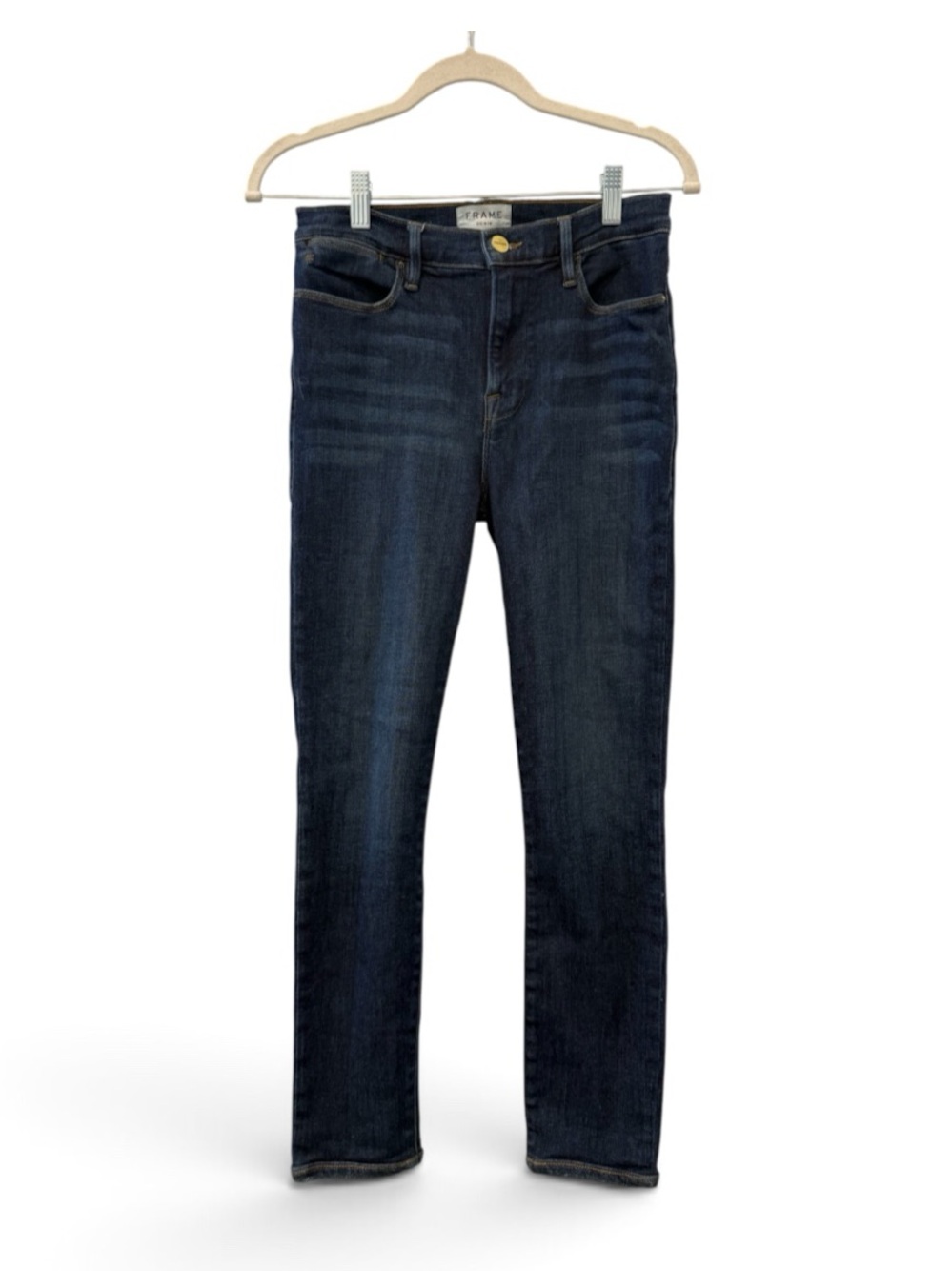 FRAME Denim Le High Straight Jean Dark Wash Size 28 High Rise Crop